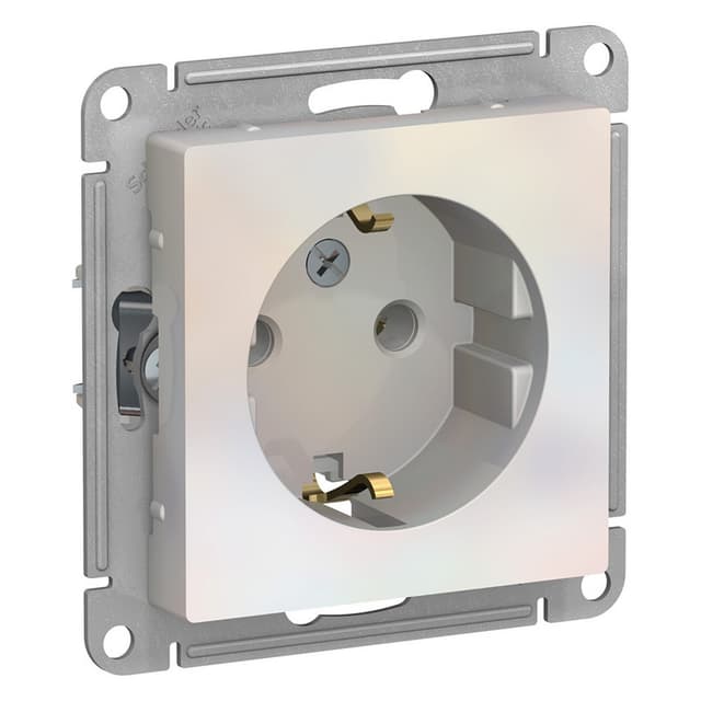 Розетка с заземлением Schneider Electric AtlasDesign жемчуг ATN000443