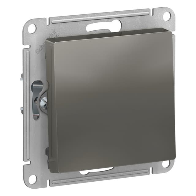 Выключатель одноклавишный Schneider Electric AtlasDesign сталь ATN000911