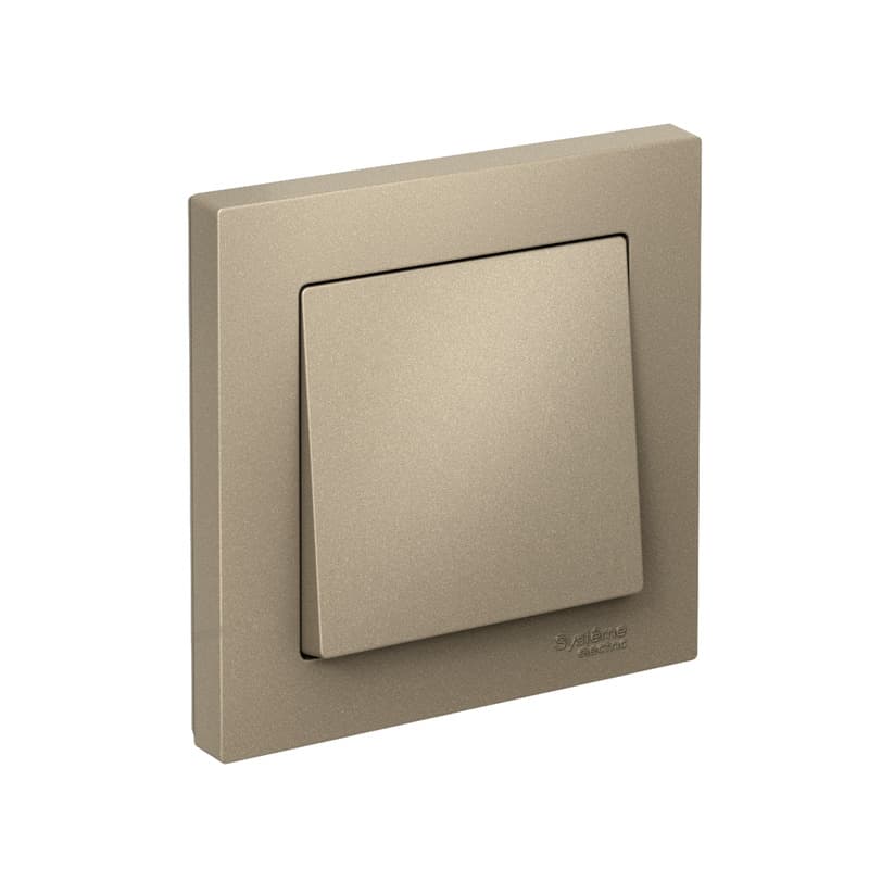 Выключатель одноклавишный Schneider Electric AtlasDesign шампань ATN000512
