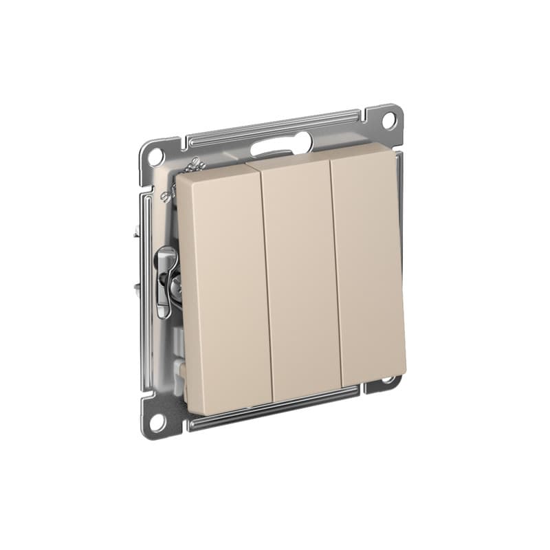 Выключатель трехклавишный Schneider Electric AtlasDesign песочный ATN001231