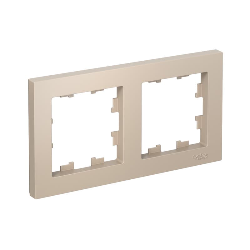 Рамка Schneider Electric AtlasDesign 2-местная песочный ATN001202