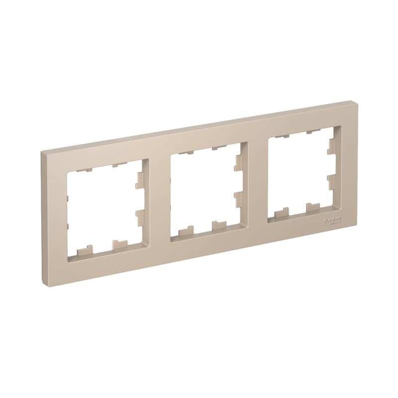Рамка Schneider Electric AtlasDesign 3-местная песочный ATN001203
