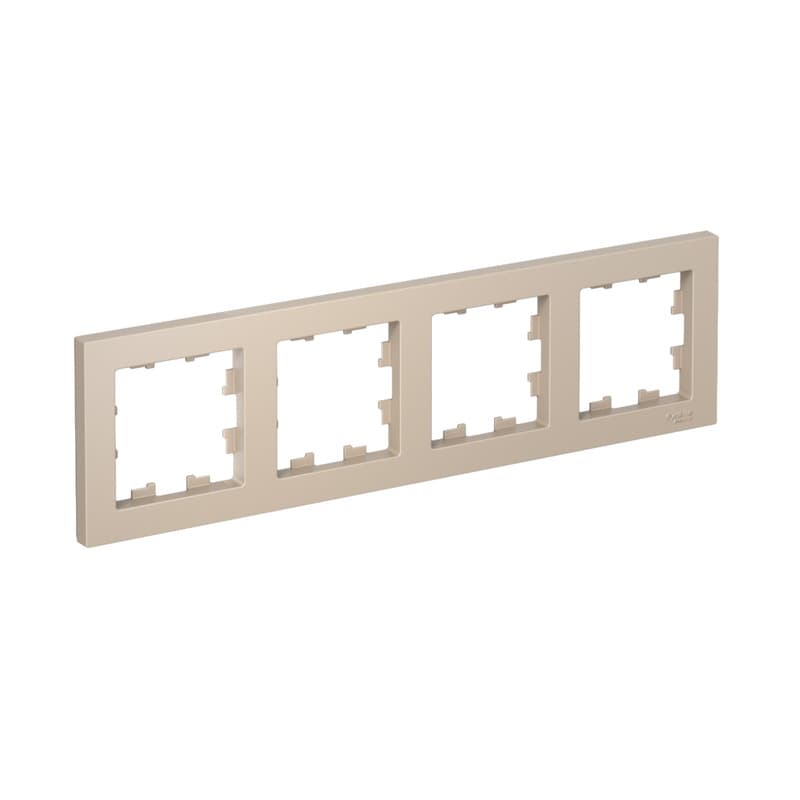 Рамка Schneider Electric AtlasDesign 4-местная песочный ATN001204