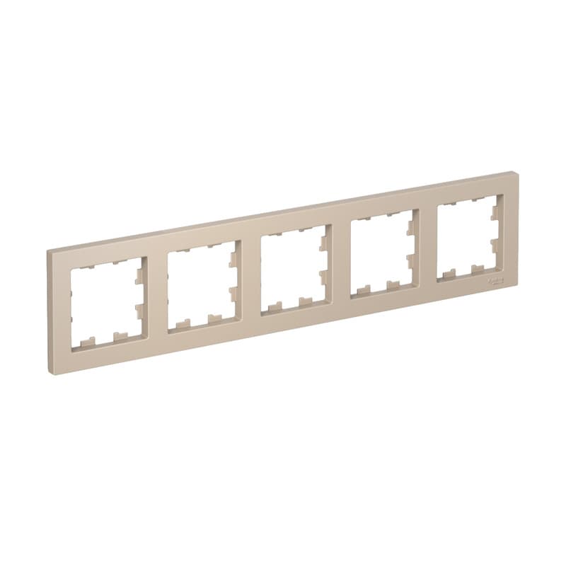 Рамка Schneider Electric AtlasDesign 5-местная песочный ATN001205