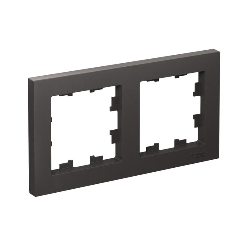 Рамка Schneider Electric AtlasDesign 2-местная базальт ATN001402