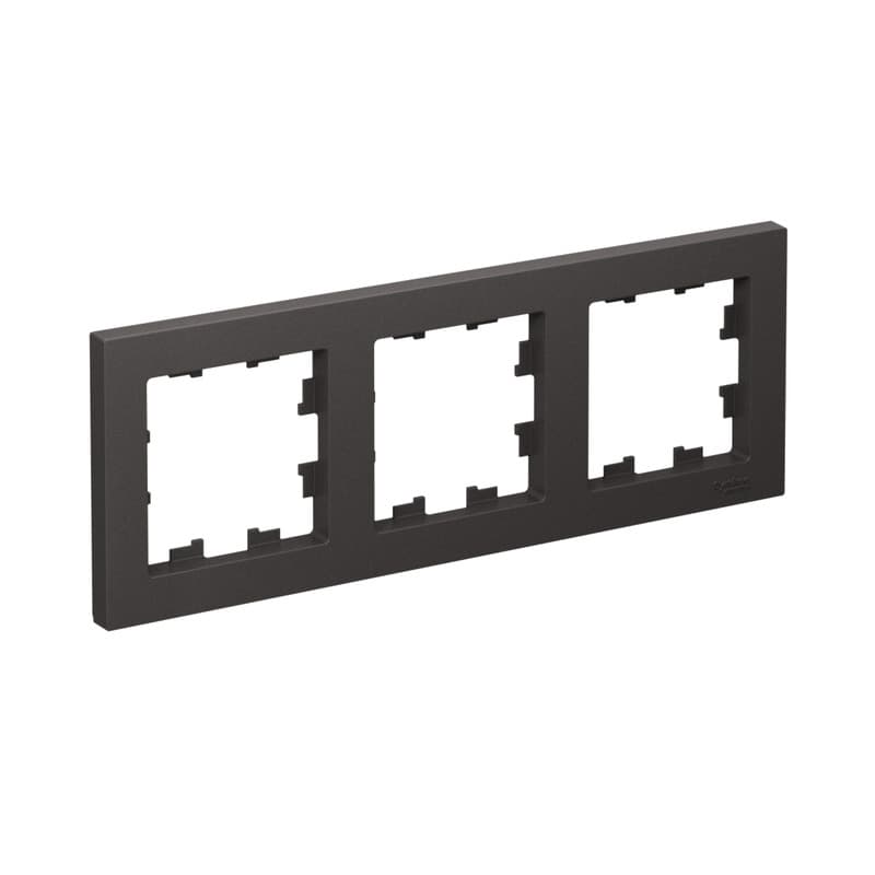 Рамка Schneider Electric AtlasDesign 3-местная базальт ATN001403