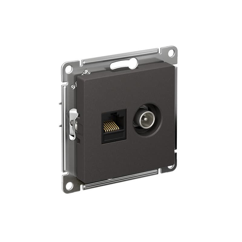 Розетка TV компьютерная Schneider Electric AtlasDesign базальт ATN001489