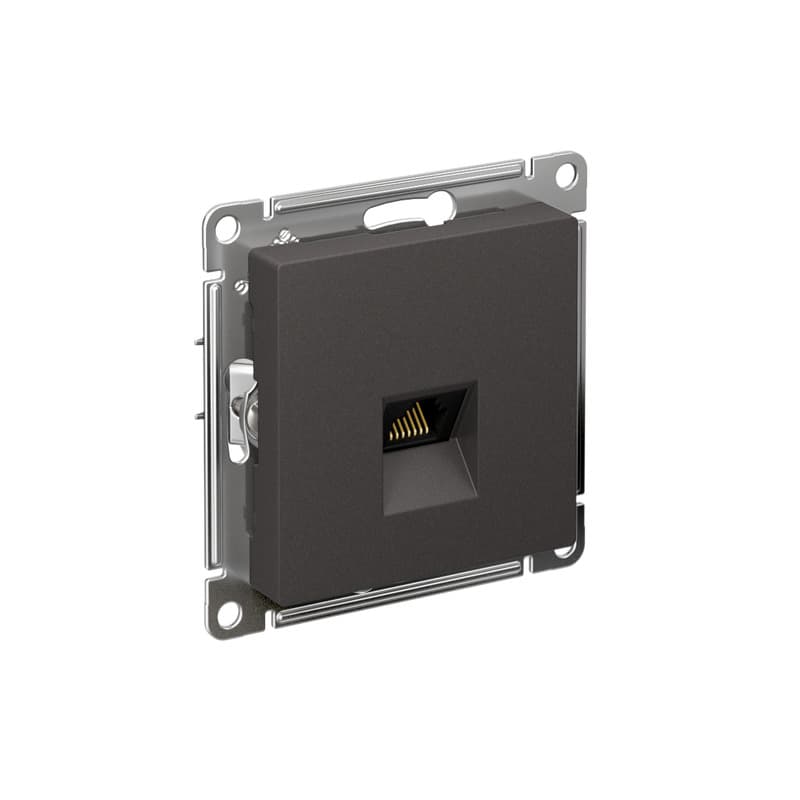 Розетка компьютерная Schneider Electric AtlasDesign категория 6A базальт ATN001486