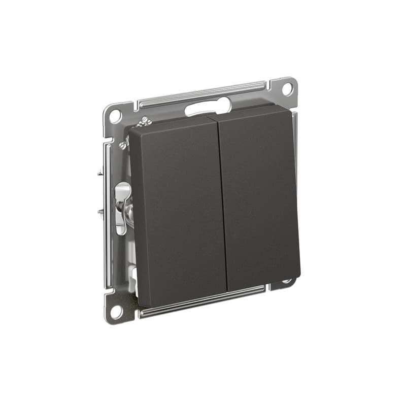 Выключатель двухклавишный Schneider Electric AtlasDesign базальт ATN001451
