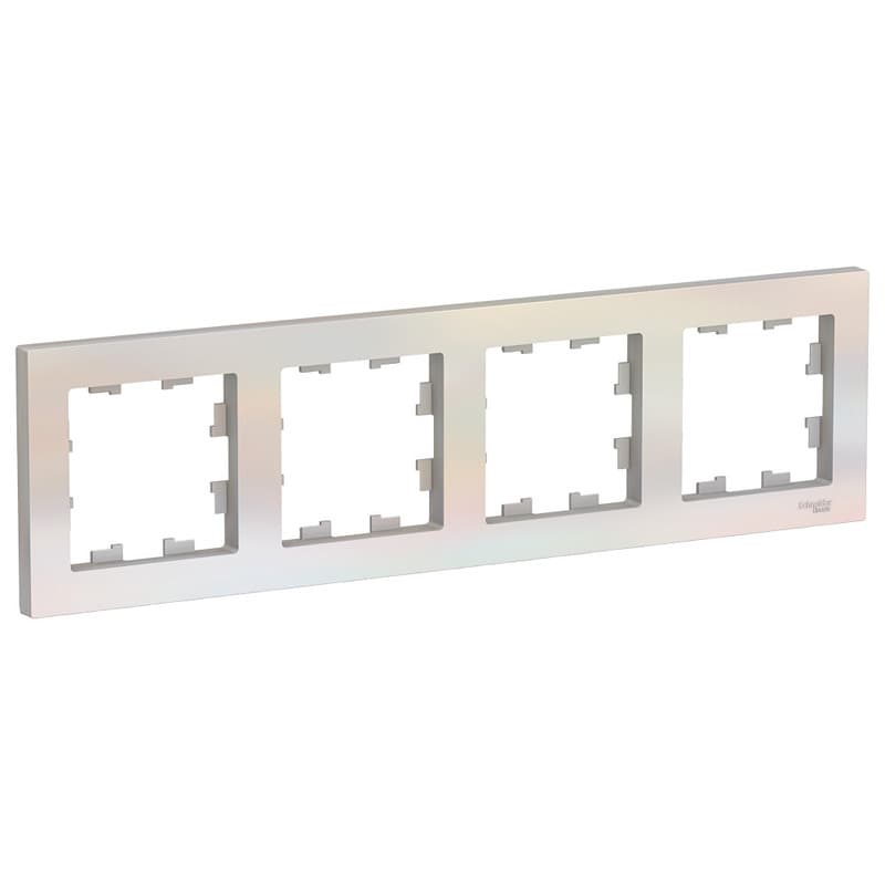 Рамка Schneider Electric AtlasDesign 4-местная жемчуг ATN000404