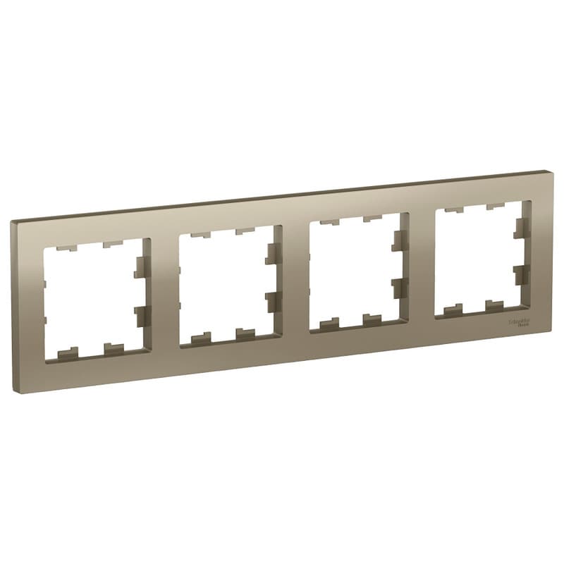 Рамка Schneider Electric AtlasDesign 4-местная шампань ATN000504
