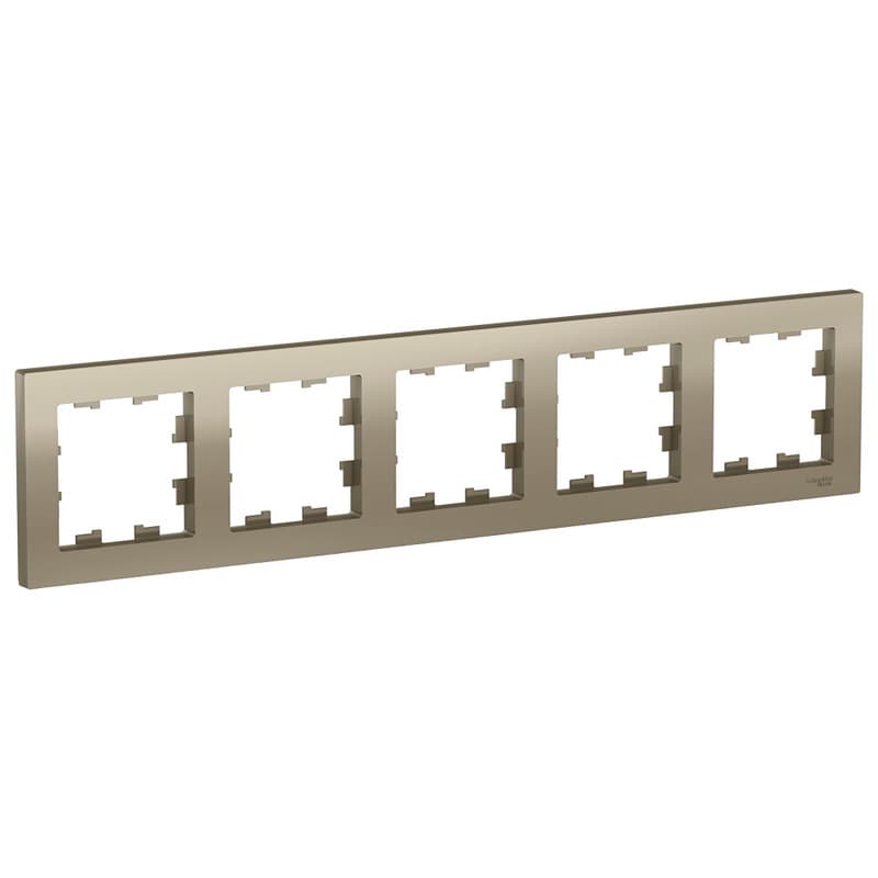 Рамка Schneider Electric AtlasDesign 5-местная шампань ATN000505