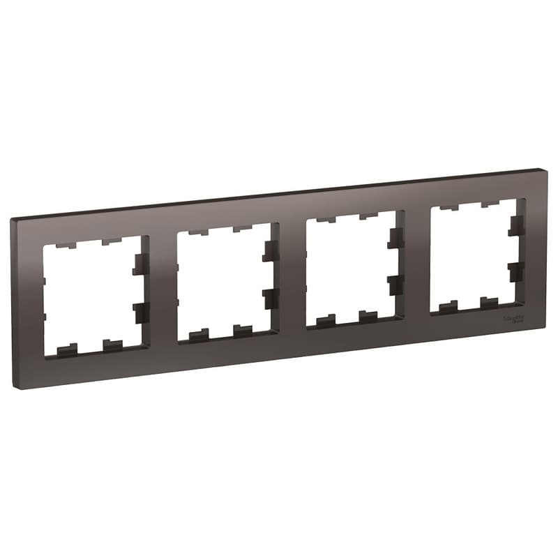 Рамка Schneider Electric AtlasDesign 4-местная мокко ATN000604
