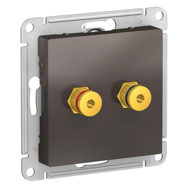 Розетка аудио двухместная Schneider Electric AtlasDesign мокко ATN000687