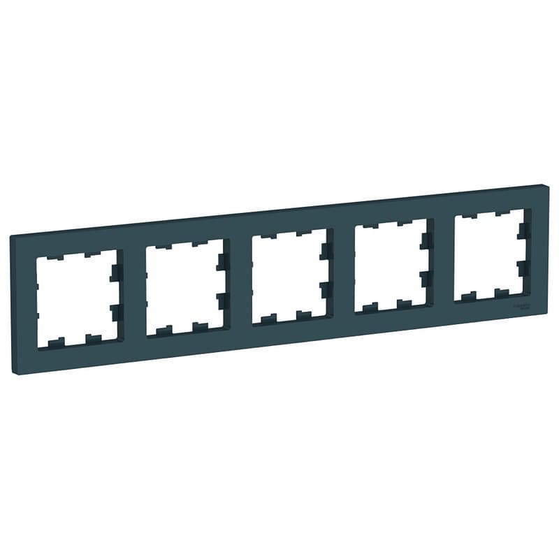 Рамка Schneider Electric AtlasDesign 5-местная изумруд ATN000805