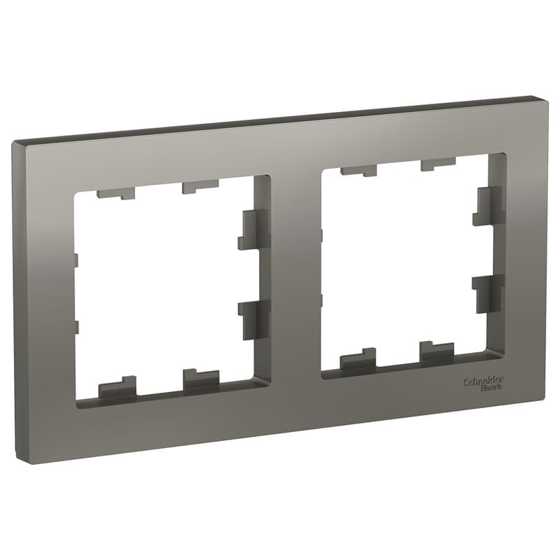 Рамка Schneider Electric AtlasDesign 2-местная сталь ATN000902