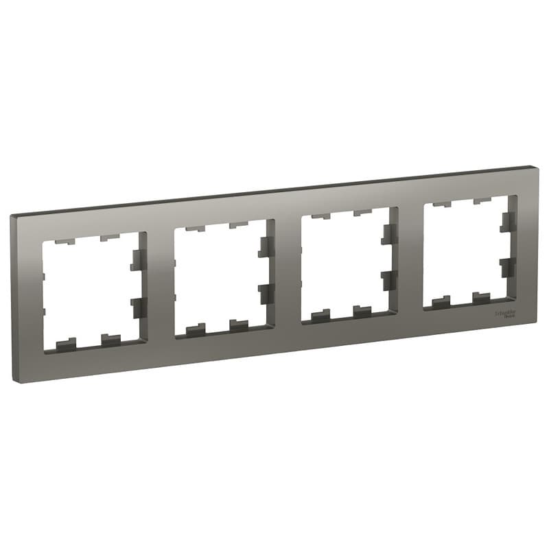 Рамка Schneider Electric AtlasDesign 4-местная сталь ATN000904