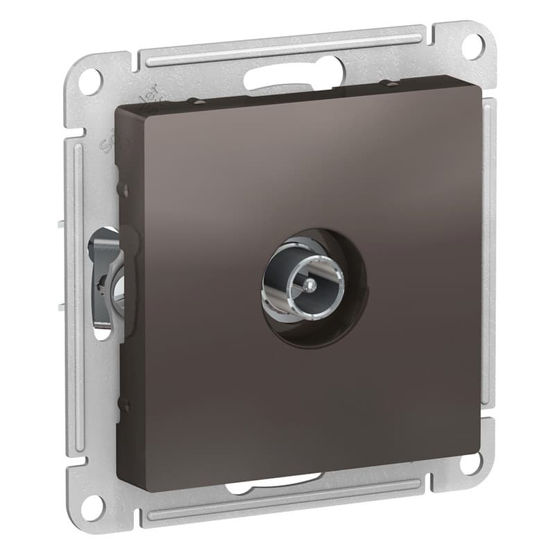 Розетка TV проходная Schneider Electric AtlasDesign мокко ATN000692