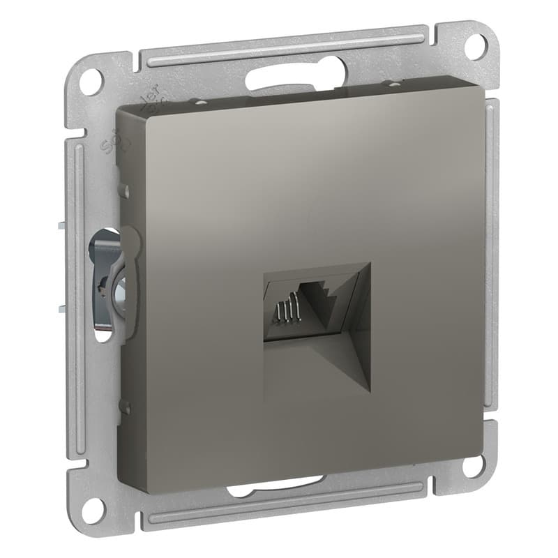 Розетка телефонная Schneider Electric AtlasDesign сталь ATN000981