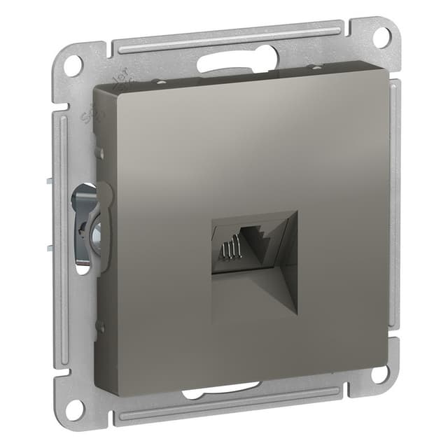 Розетка телефонная Schneider Electric AtlasDesign сталь ATN000981