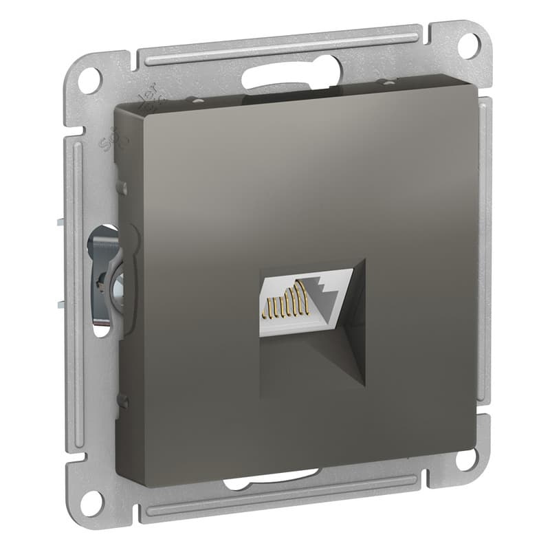 Розетка компьютерная Schneider Electric AtlasDesign сталь ATN000983