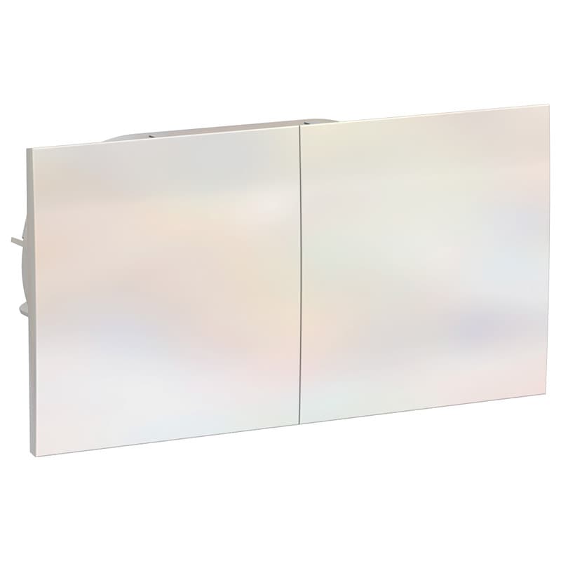 Розетка двойная с заземлением защитными шторками и крышкой Schneider Electric AtlasDesign жемчуг ATN000428