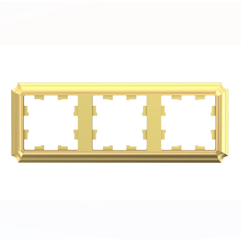 Рамка Schneider Electric AtlasDesign Antique золото 3-местная ATN101603