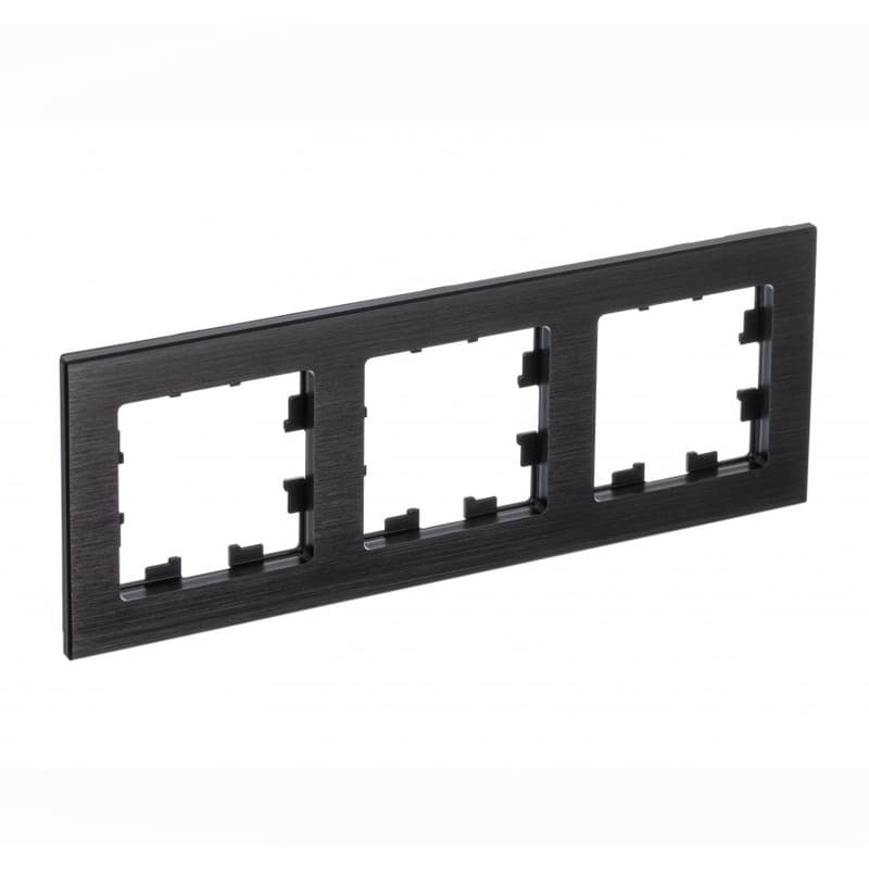 Рамка Schneider Electric AtlasDesign Nature 3-местная оникс ATN312303