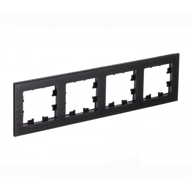 Рамка Schneider Electric AtlasDesign Nature 4-местная оникс ATN312304