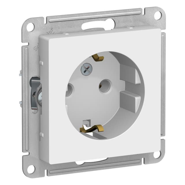 Розетка с заземлением Schneider Electric AtlasDesign лотос ATN001343