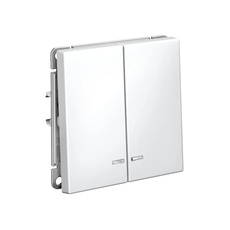 Выключатель двухклавишный с подсветкой Systeme Electric (Schneider) ArtGallery, цвет лотос