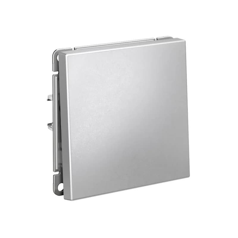 Дизайнерский выключатель одноклавишный Systeme Electric ArtGallery, цвет алюминий