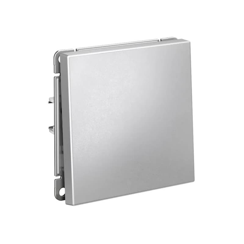 Дизайнерский проходной выключатель одноклавишный Systeme Electric ArtGallery, для управления из двух точек, цвет алюминий