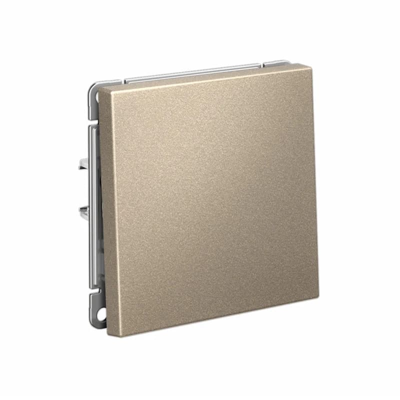 Дизайнерский выключатель одноклавишный Systeme Electric ArtGallery, цвет шампань