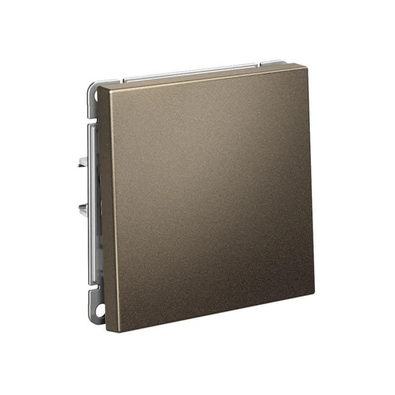 Дизайнерский проходной выключатель одноклавишный Systeme Electric ArtGallery, для управления из двух точек, цвет мокк