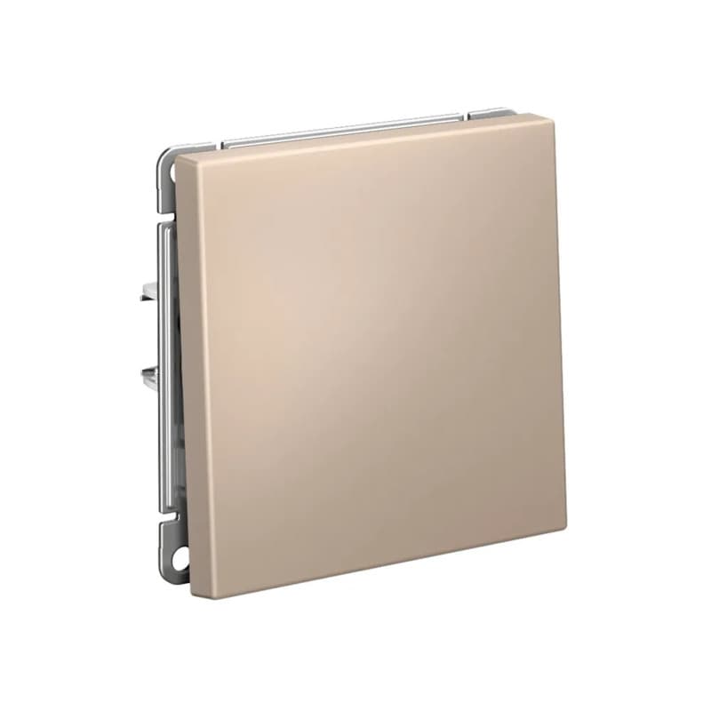 Дизайнерский проходной выключатель одноклавишный Systeme Electric ArtGallery, для управления из двух точек, цвет песочный