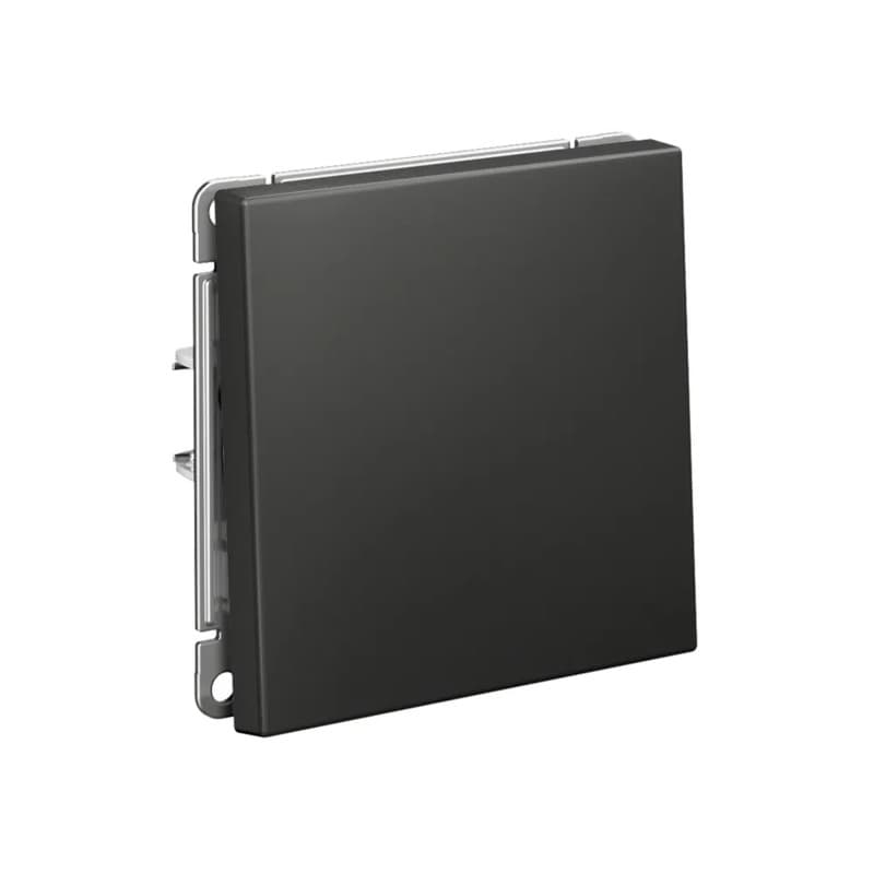 Дизайнерский проходной выключатель одноклавишный Systeme Electric ArtGallery, для управления из двух точек, цвет базальт