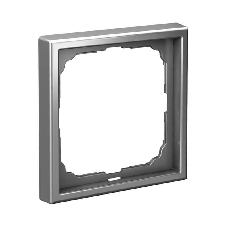 Дизайнерская рамка на 1 место (модуль) для выключателя или розетки Systeme Electric ArtGallery, цвет сталь