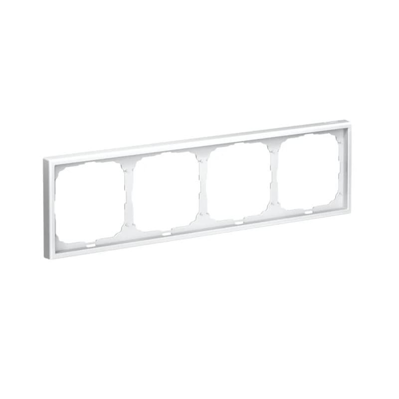 Дизайнерская рамка для четырех выключателей или розеток Systeme Electric ArtGallery, белый цвет