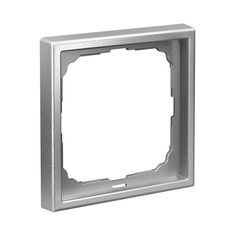 Дизайнерская рамка на 1 место (модуль) для выключателя или розетки Systeme Electric ArtGallery, цвет алюминий