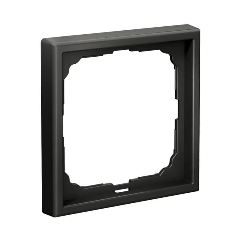 Дизайнерская рамка на 1 место (модуль) для выключателя или розетки Systeme Electric ArtGallery, цвет базальт