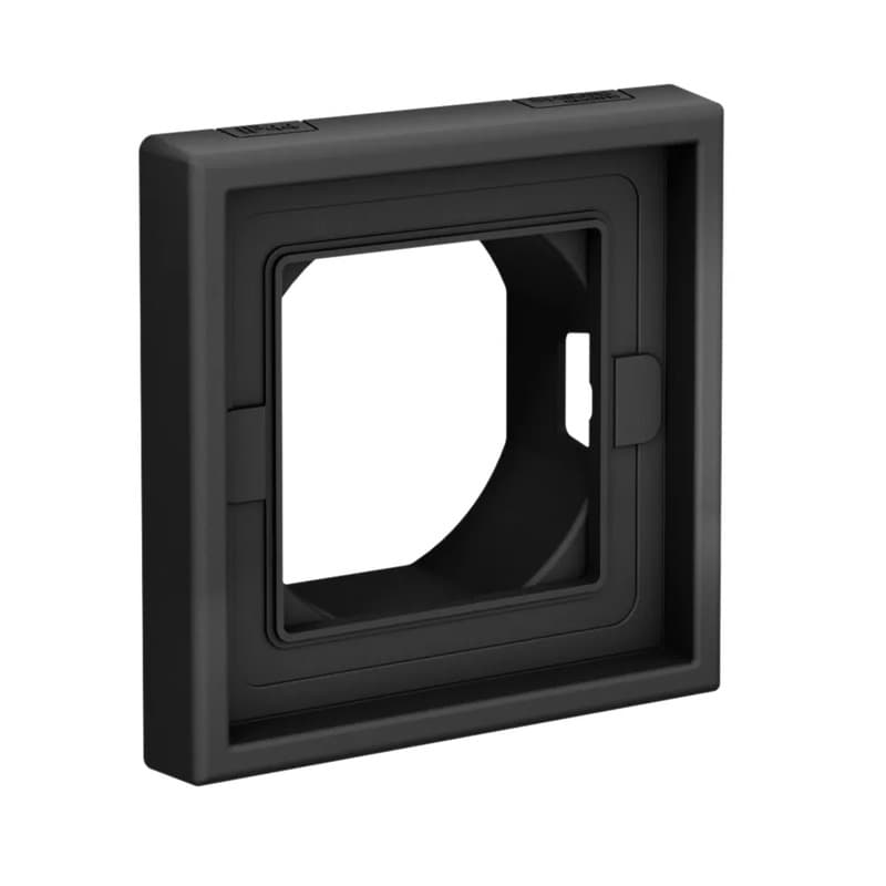 Дизайнерская влагозащищенная рамка на 1 место (модуль) для выключателя или розетки Systeme Electric ArtGallery, цвет карбон