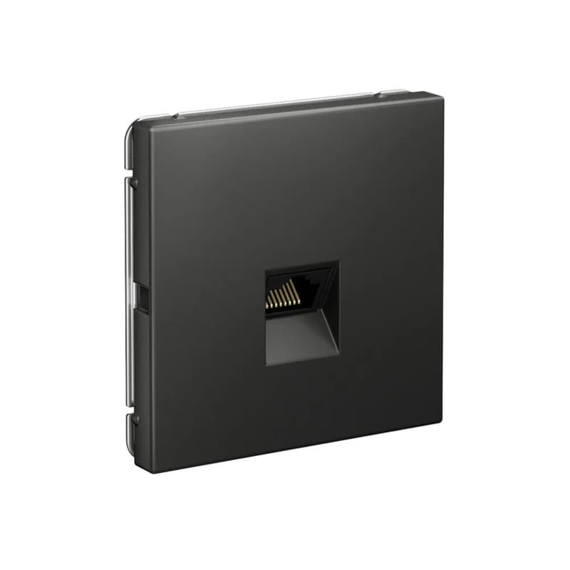 Дизайнерская компьютерная розетка категории 6A (Cat.6A) Systeme Electric ArtGallery, цвет базальт, порт RJ45