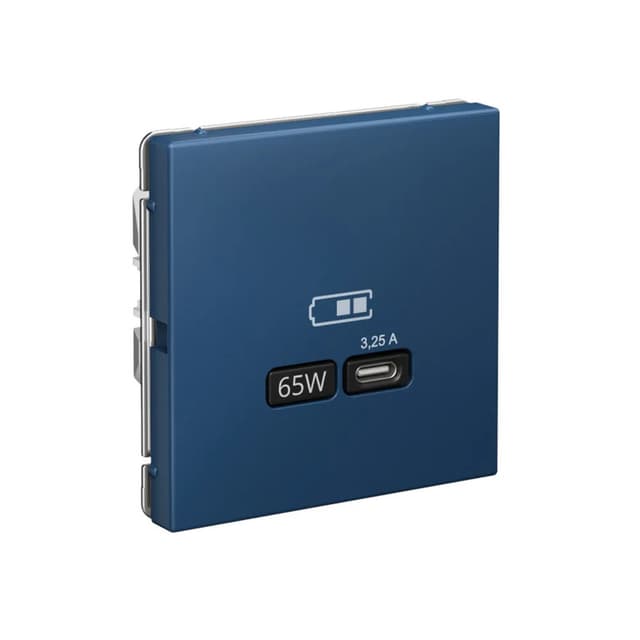 Розетка USB Type-C для зарядки Systeme Electric (Schneider) ArtGallery, цвет аквамарин