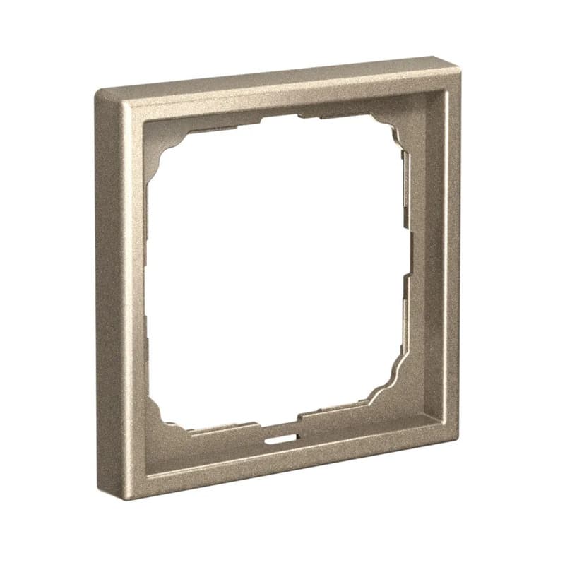 Дизайнерская рамка на 1 место (модуль) для выключателя или розетки Systeme Electric ArtGallery, цвет шампань