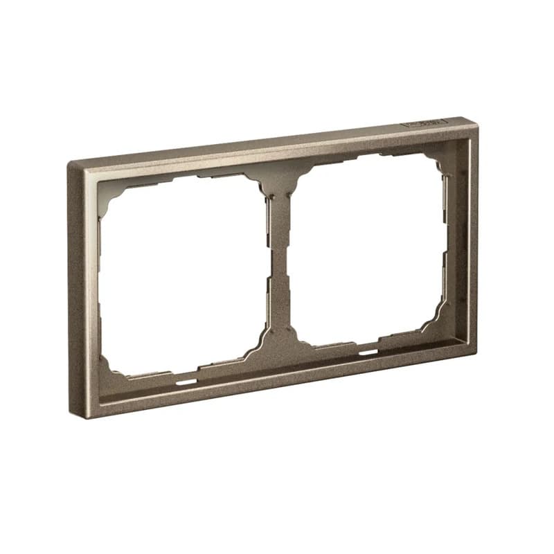 Дизайнерская рамка на 2 места (модуля) для выключателей или розеток Systeme Electric ArtGallery, цвет мокко