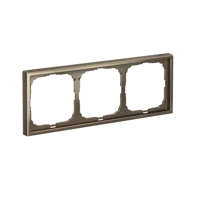 Дизайнерская рамка на 3 места (модуля) для выключателей или розеток Systeme Electric ArtGallery, цвет мокко