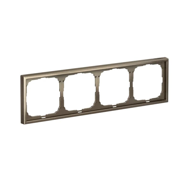 Дизайнерская рамка на 4 места (модуля) для выключателей или розеток Systeme Electric ArtGallery, цвет мокко