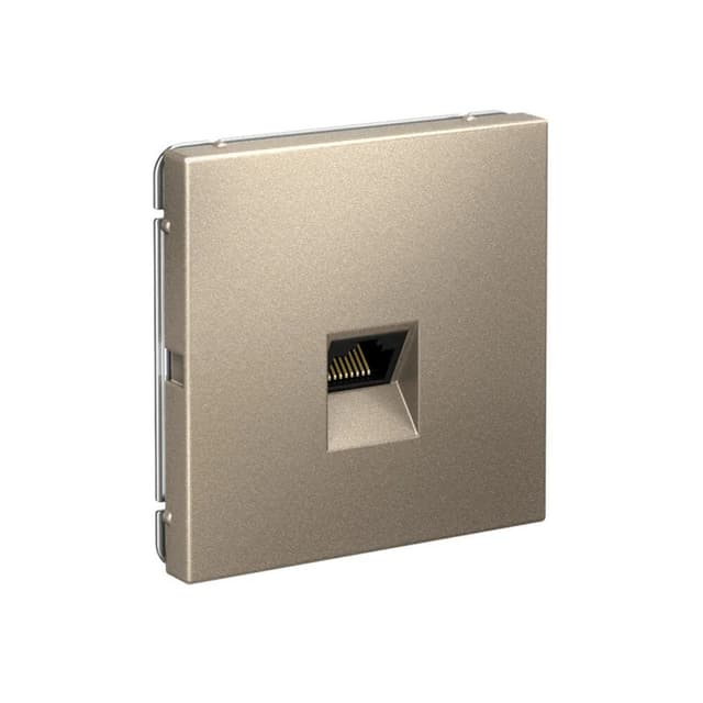 Дизайнерская компьютерная розетка категории 6A (Cat.6A) Systeme Electric ArtGallery, цвет шампань, порт RJ45