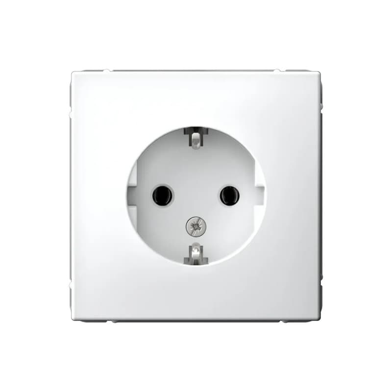 Розетка с заземлением Systeme Electric ArtGallery, дизайнерская серия, белый цвет